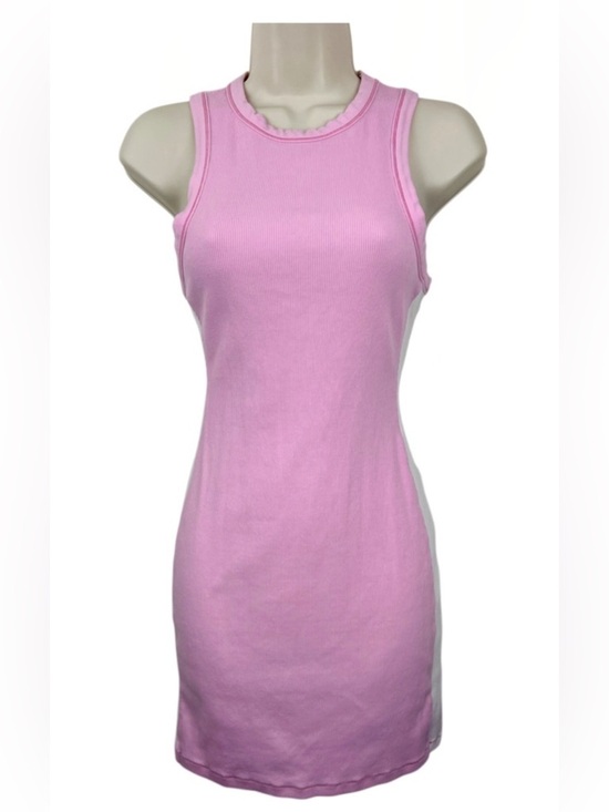 SKIMS Tops - SKIMS Cotton Rib Tank Dress Bubblegum Pink Size M Bodycon Mini Racerback Stretch